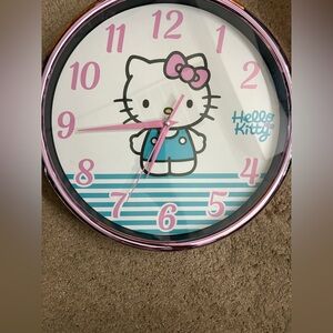 Hello Kitty Pink and Blue Wall Clock
